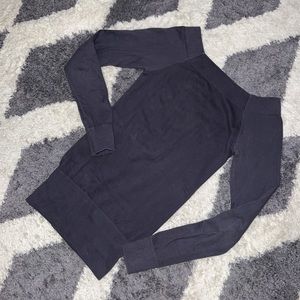 Gray boatneck sweater